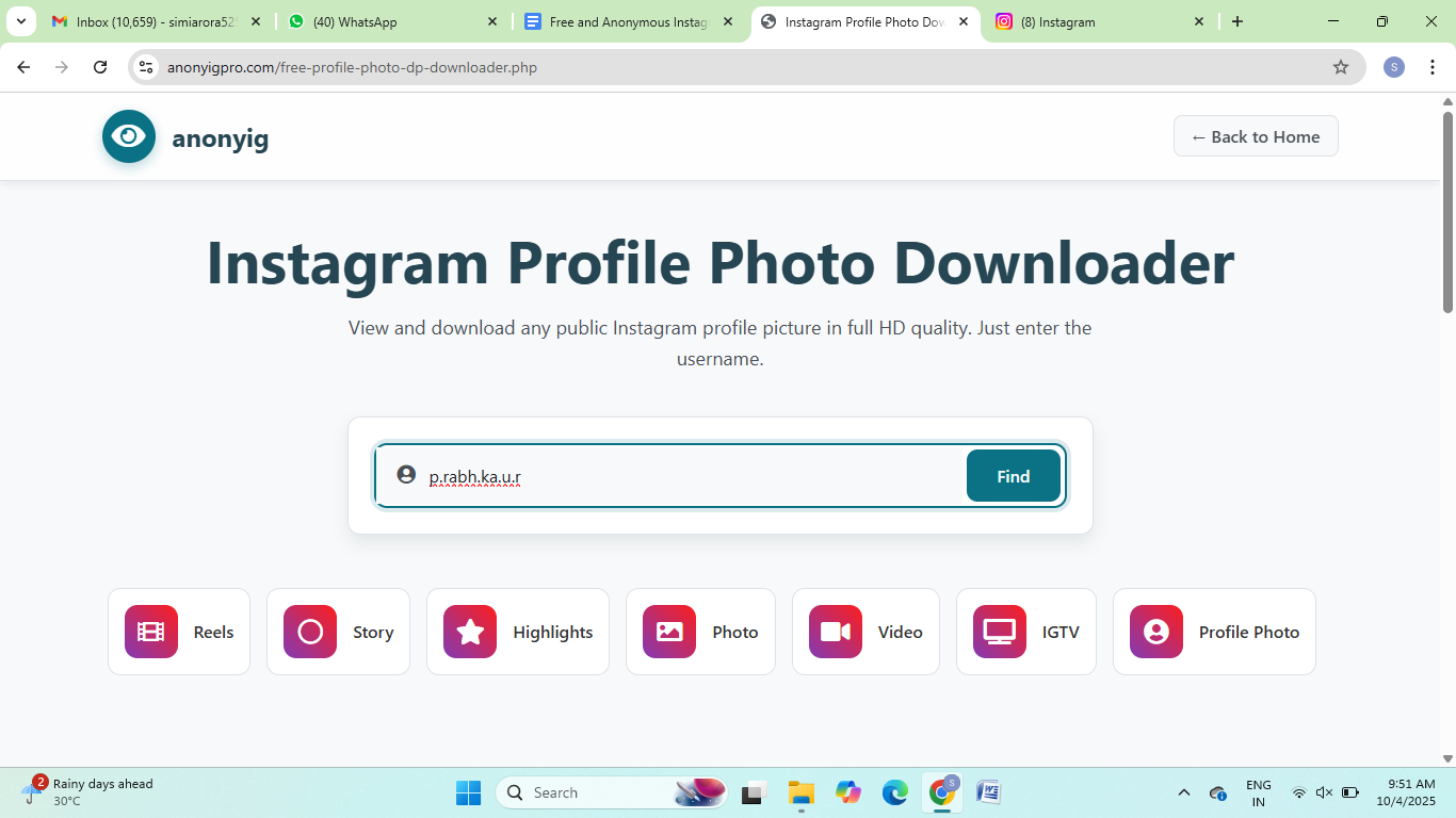 Paste Profile URL