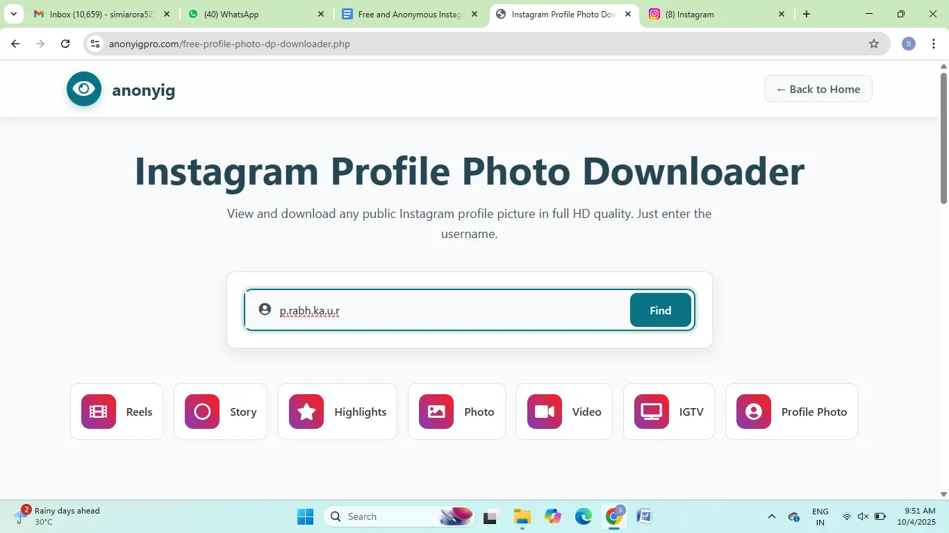 Paste Profile URL