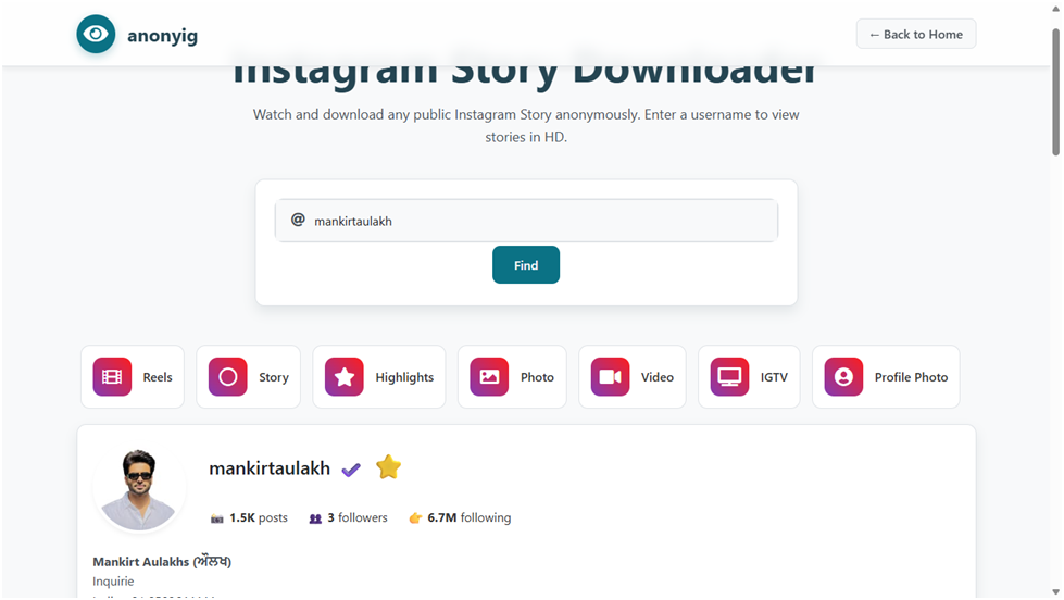 Open Anonyigpro.com website