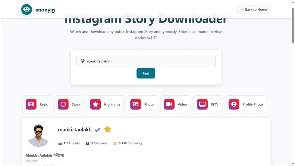 Open Anonyigpro.com website