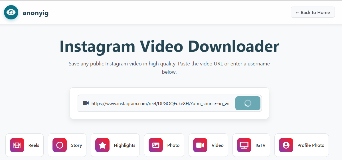 Paste the link into the search box